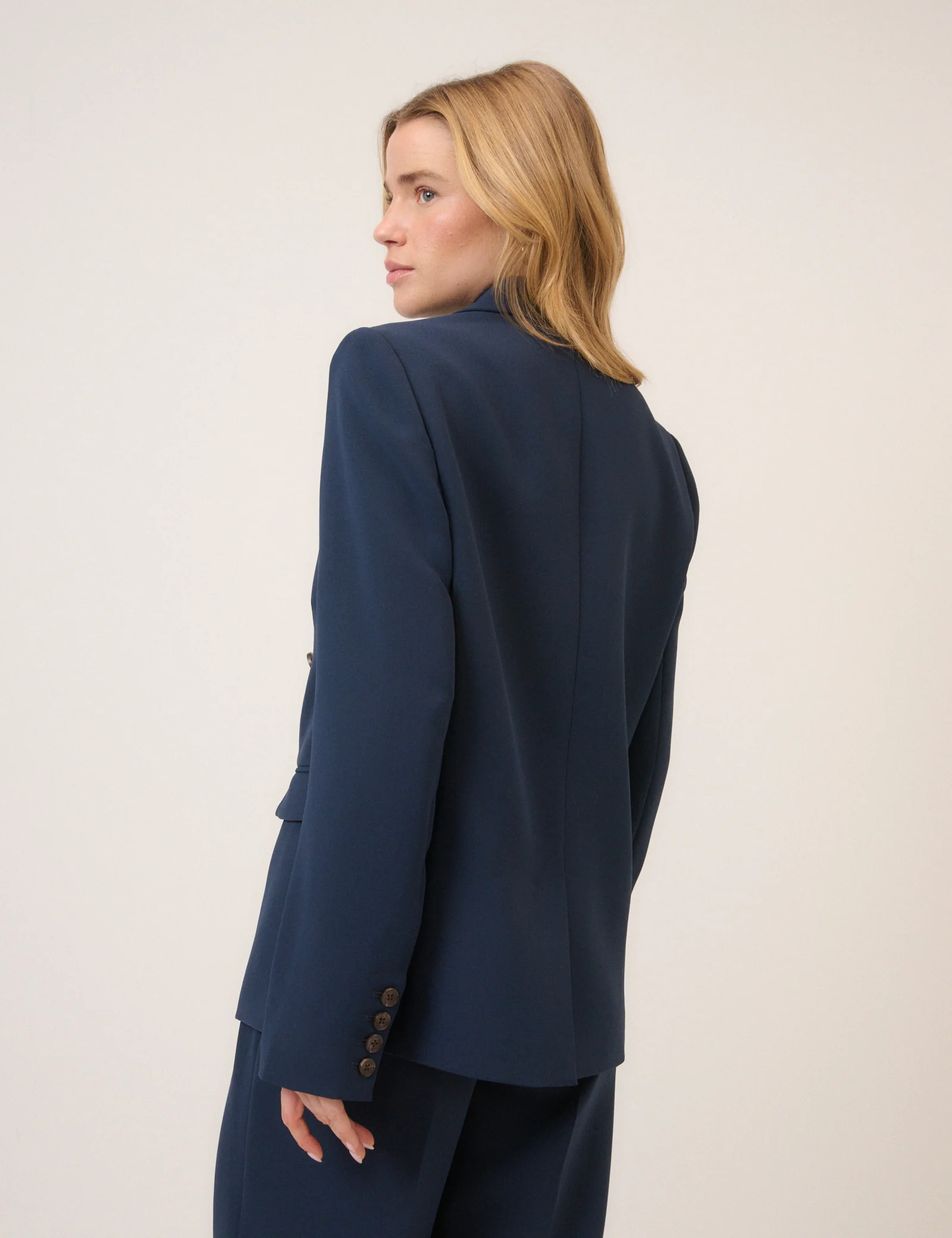 Navy Double Breasted Alicia Blazer - Image 5