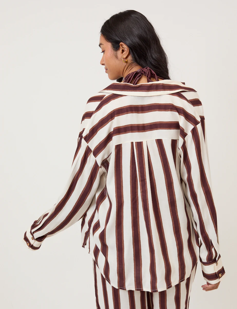 Brown Striped Shirt - Image 4