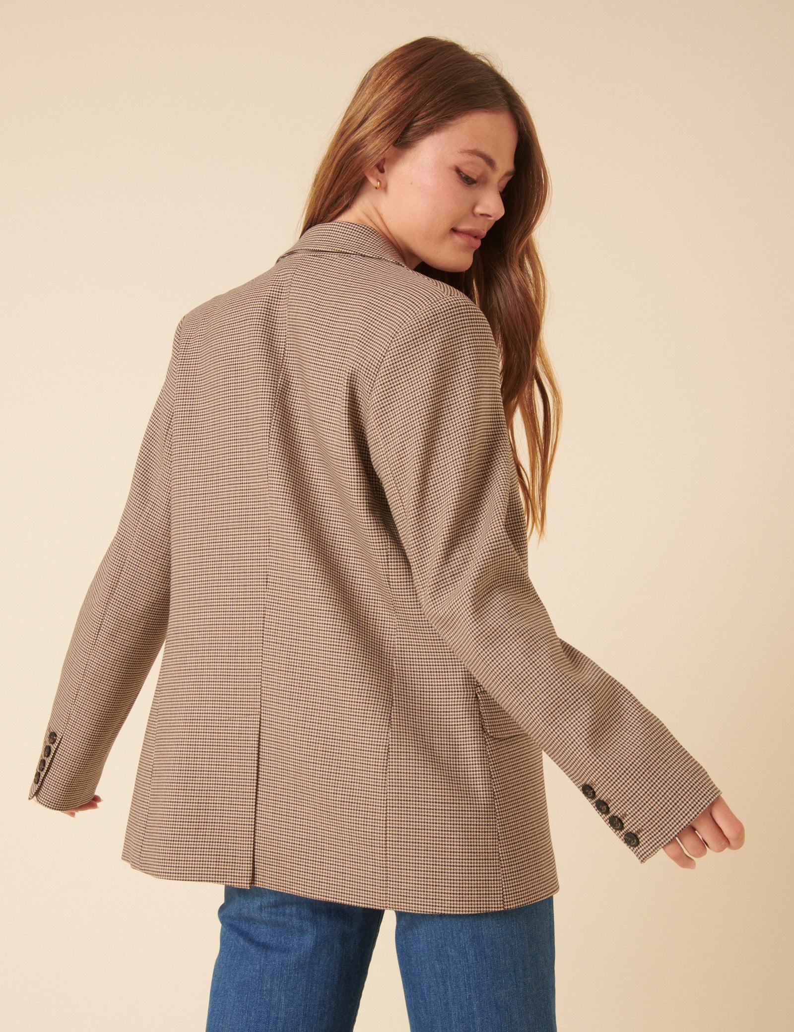 Beige Heritage Check Blazer - Image 6