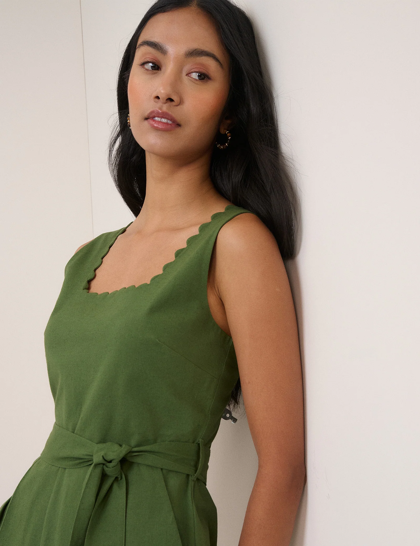 Green Square Neck Jumpsuit - Image 2