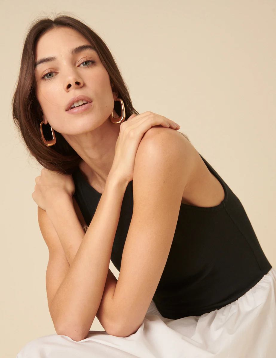 Black And White Drop Waist Verity Midi Dress - Image 2