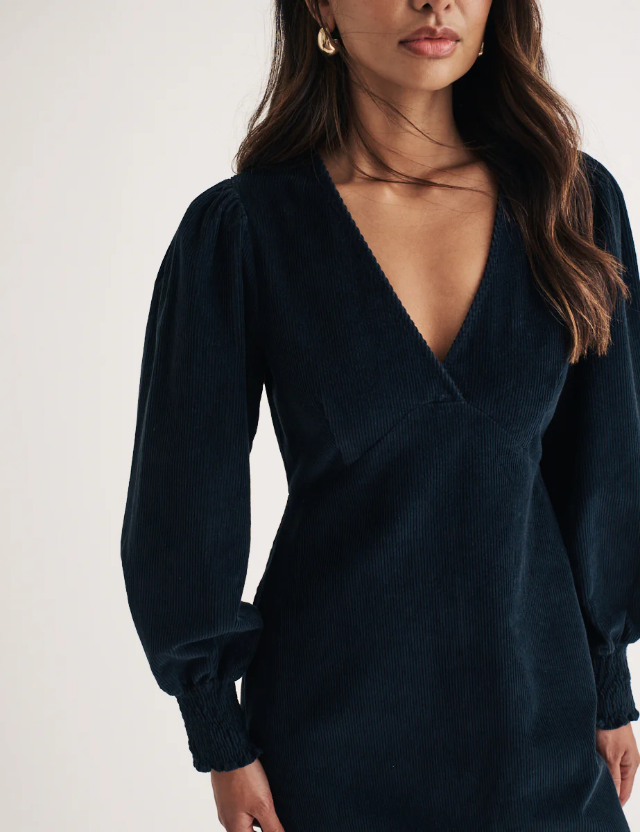 Black Cord Rigga Mini Dress - Image 3