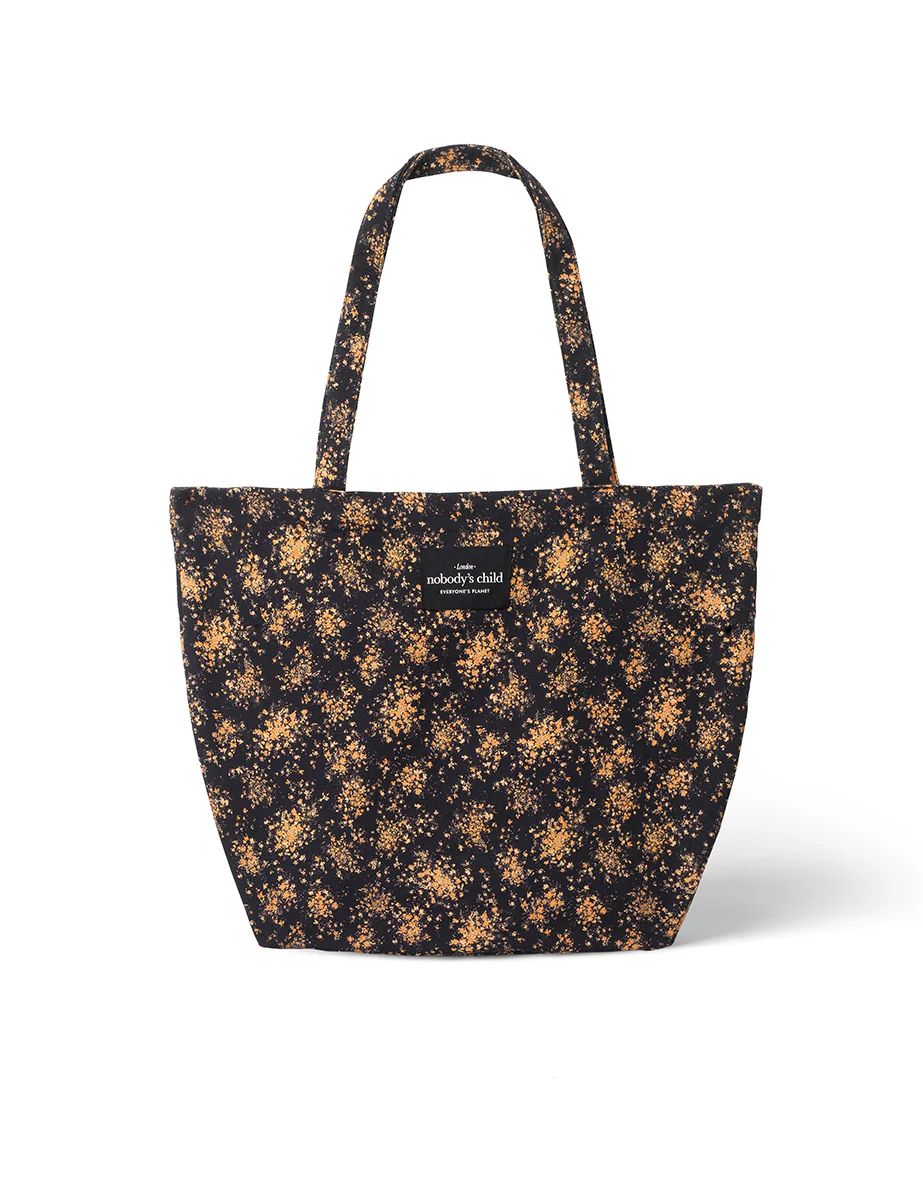 Black Floral Tote Bag - Image 3