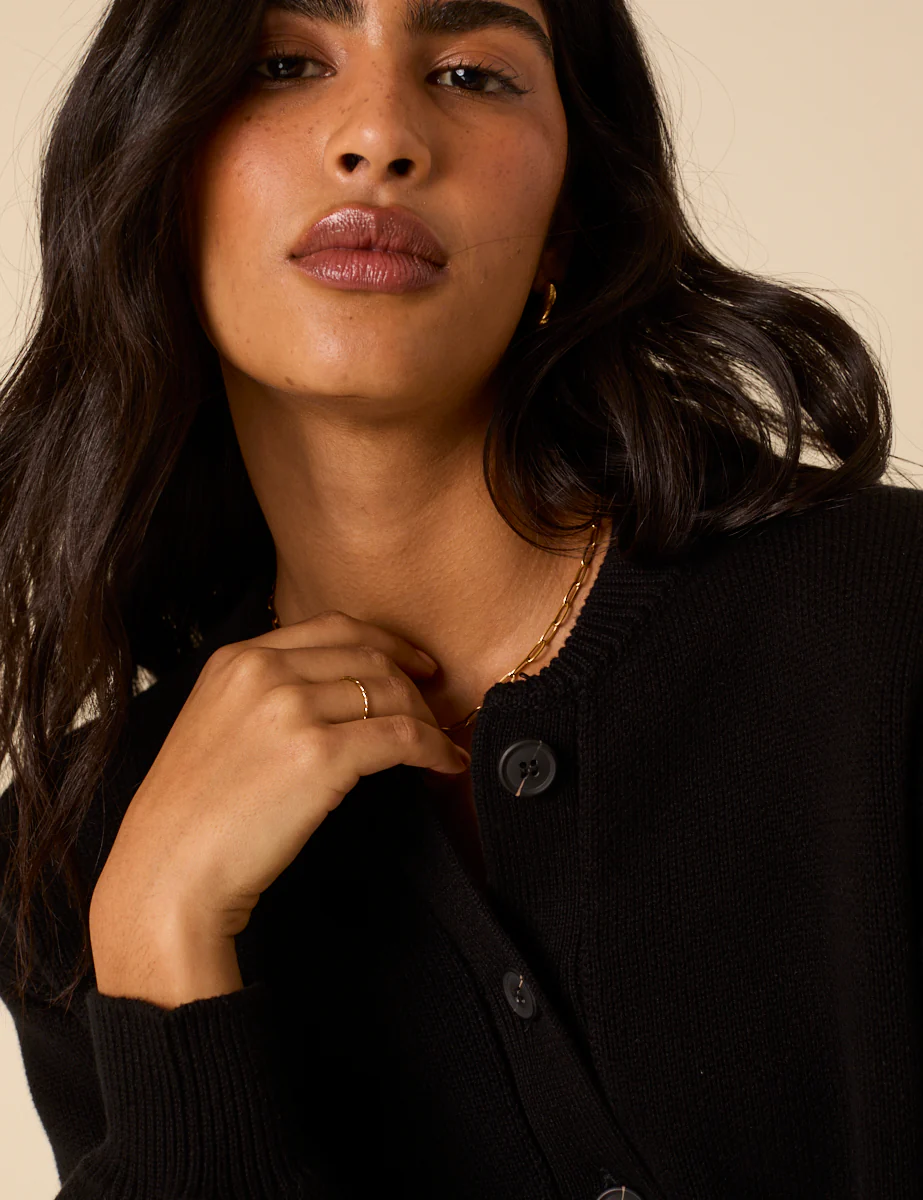 Black Knitted Cardigan - Image 3
