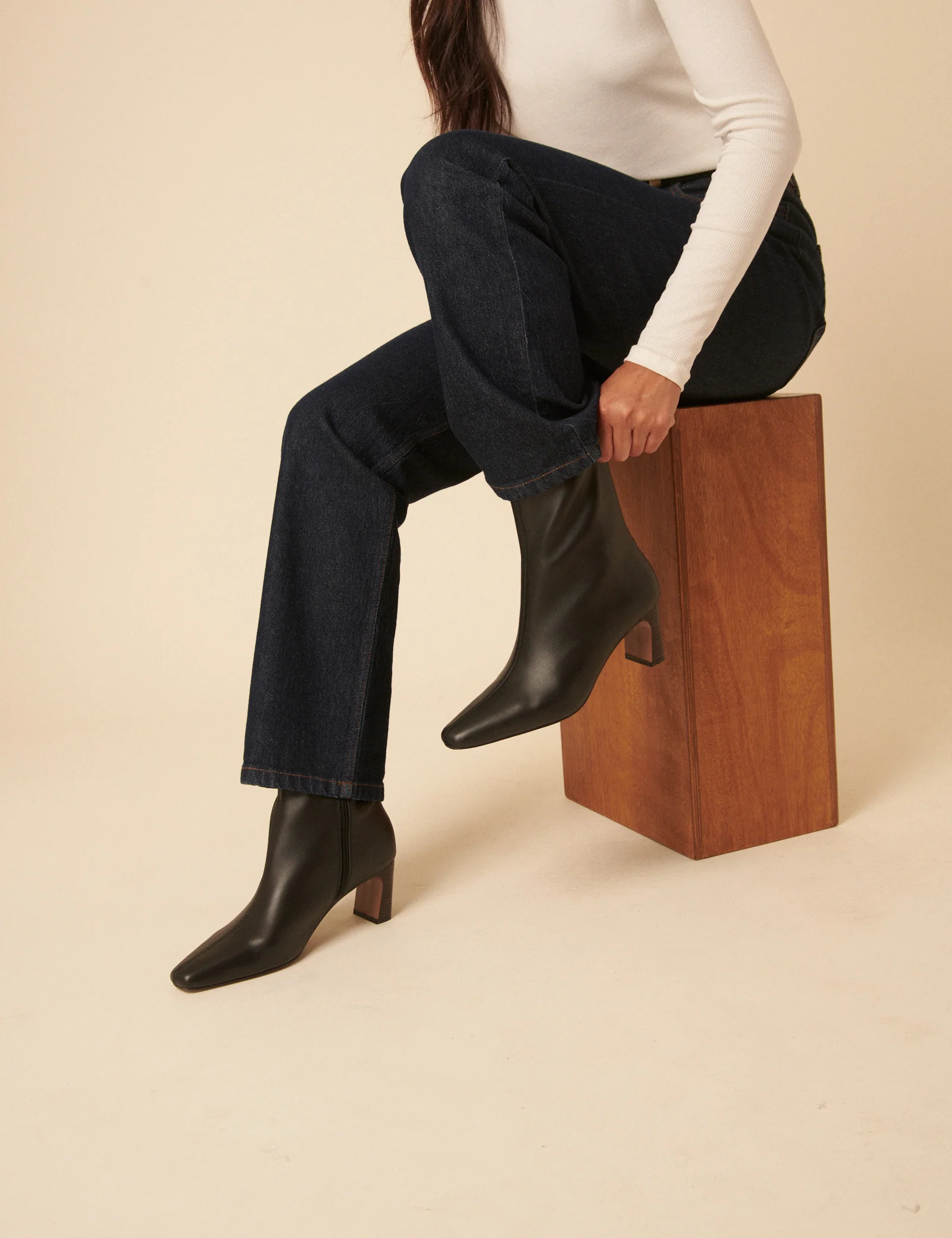 Black Leather Ankle Boots - Image 3