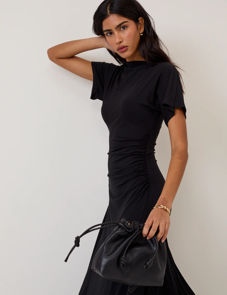 Black Niamh Jersey Midi Dress - Image 3