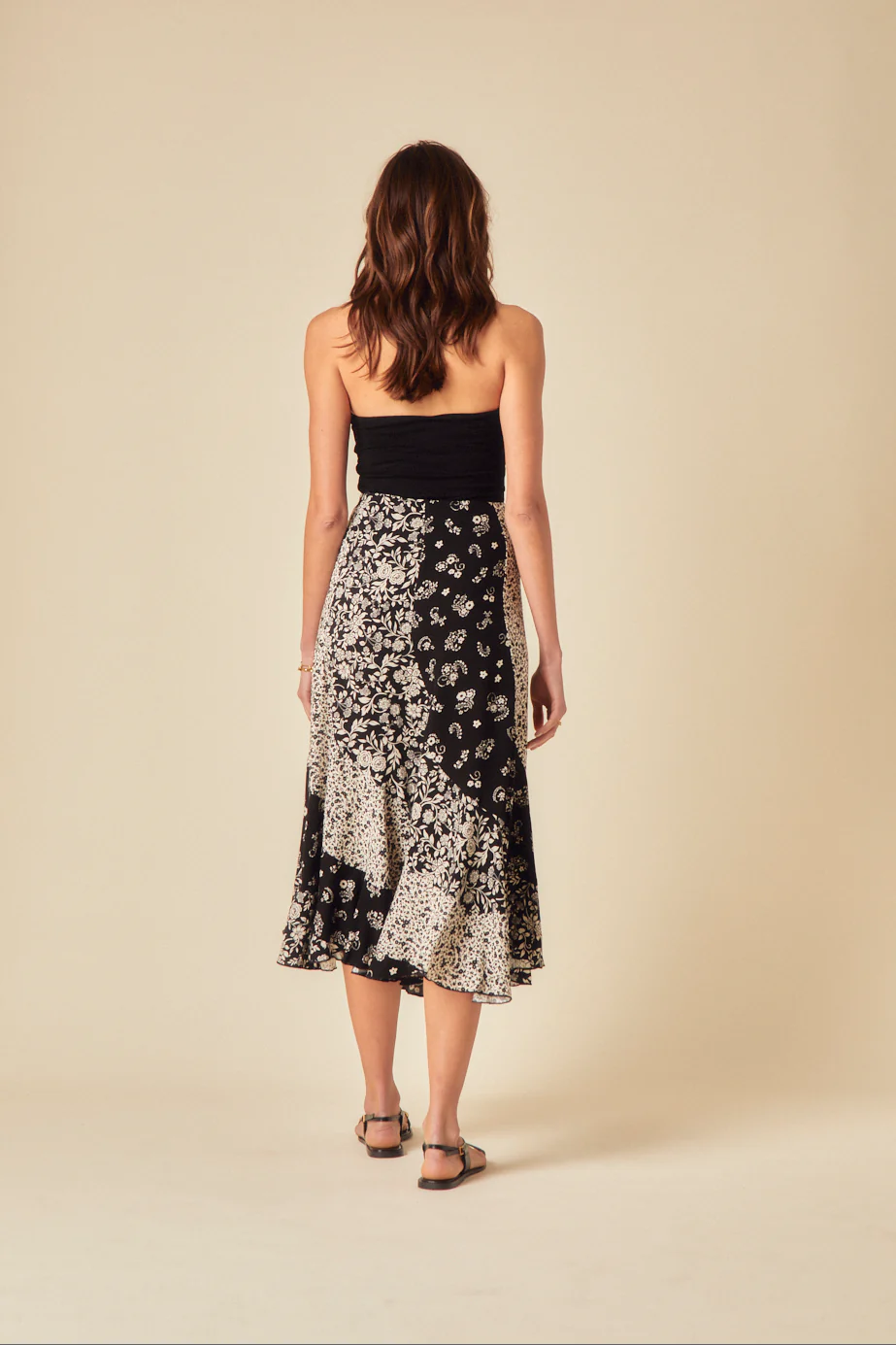 Black Printed Midi Skirt - Image 4