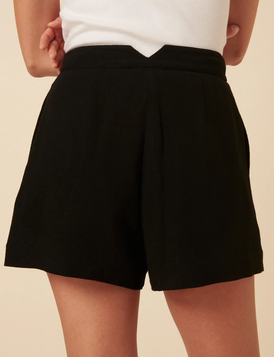 Black Audrey Tailored Shorts - Image 4
