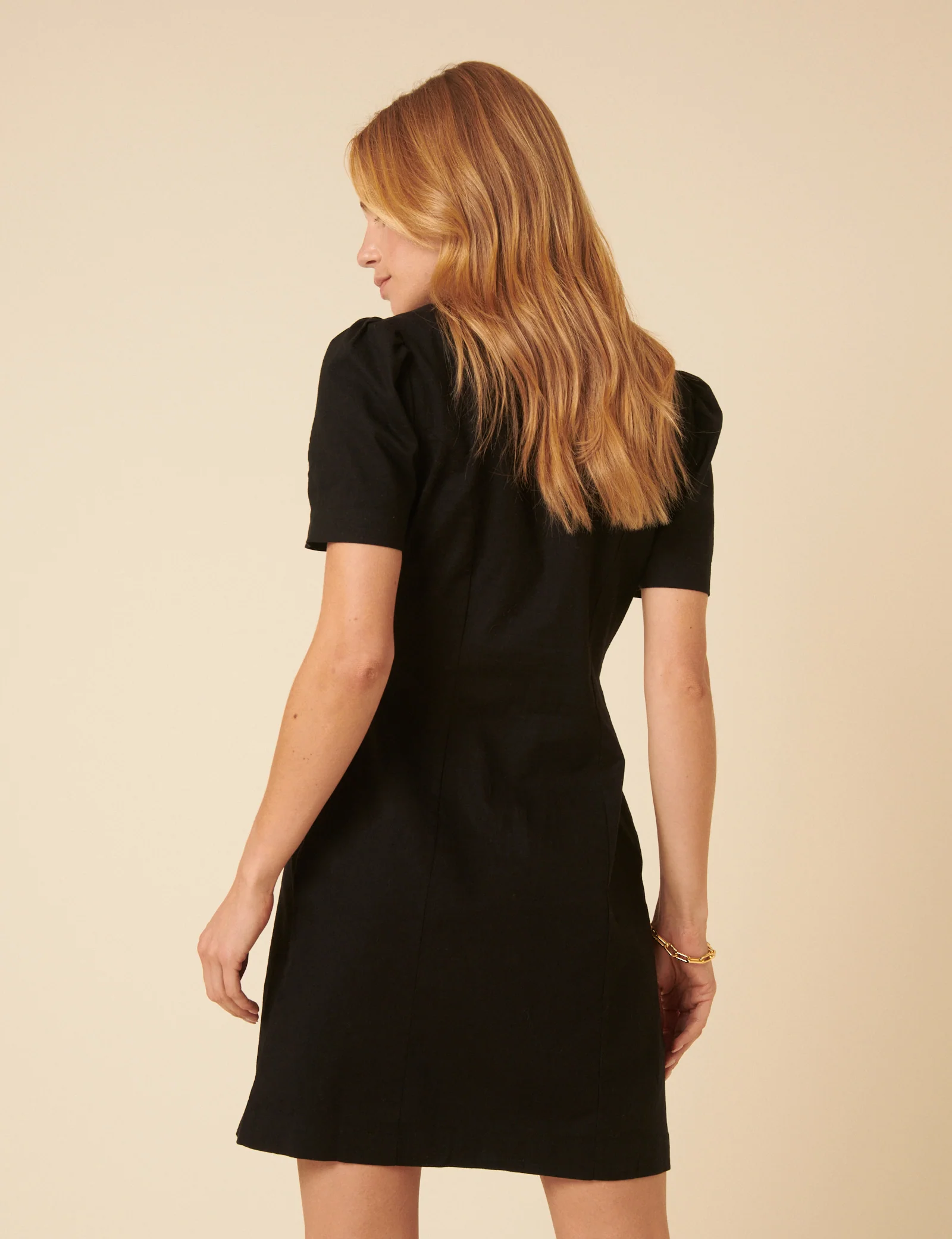 Black Tailored Tara Mini Dress - Image 4