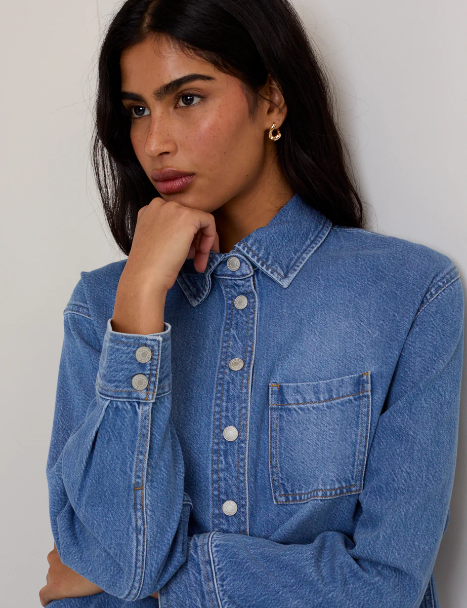 Blue Denim Shirt - Image 4