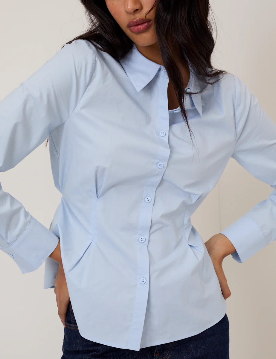 Blue Fitted Shirt - Image 3
