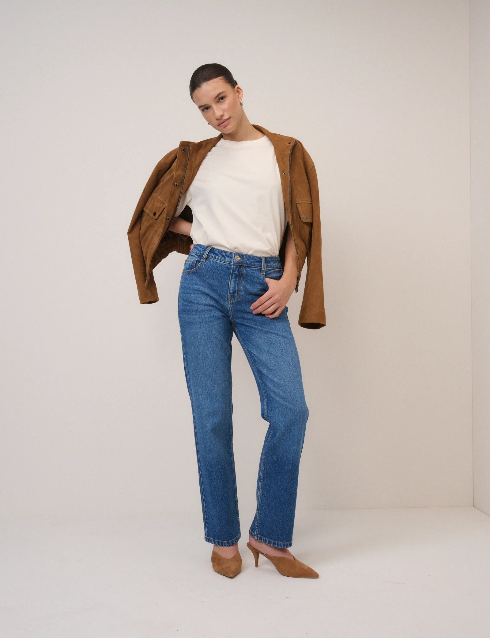 Blue Straight Leg Hoxton Jeans - Image 2