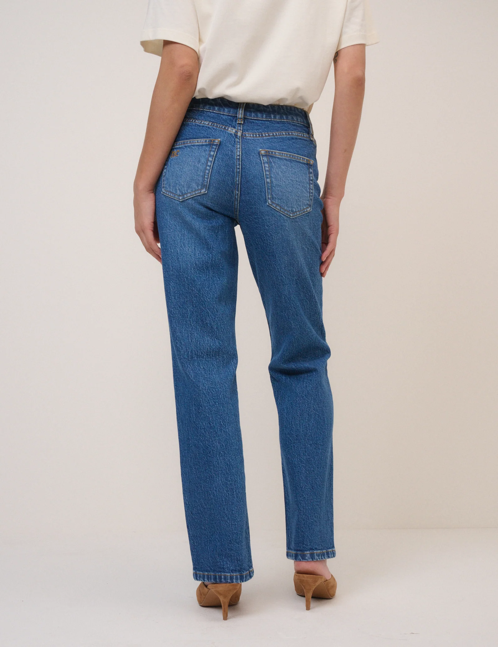 Blue Straight Leg Hoxton Jeans - Image 5