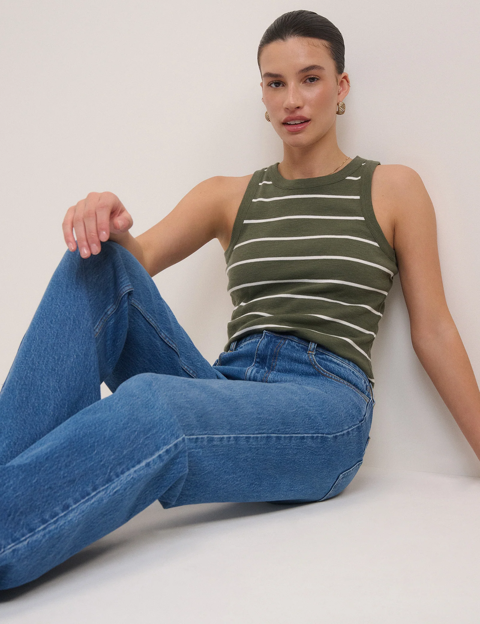 Blue High Rise Kingston Straight Leg Jeans - Image 2