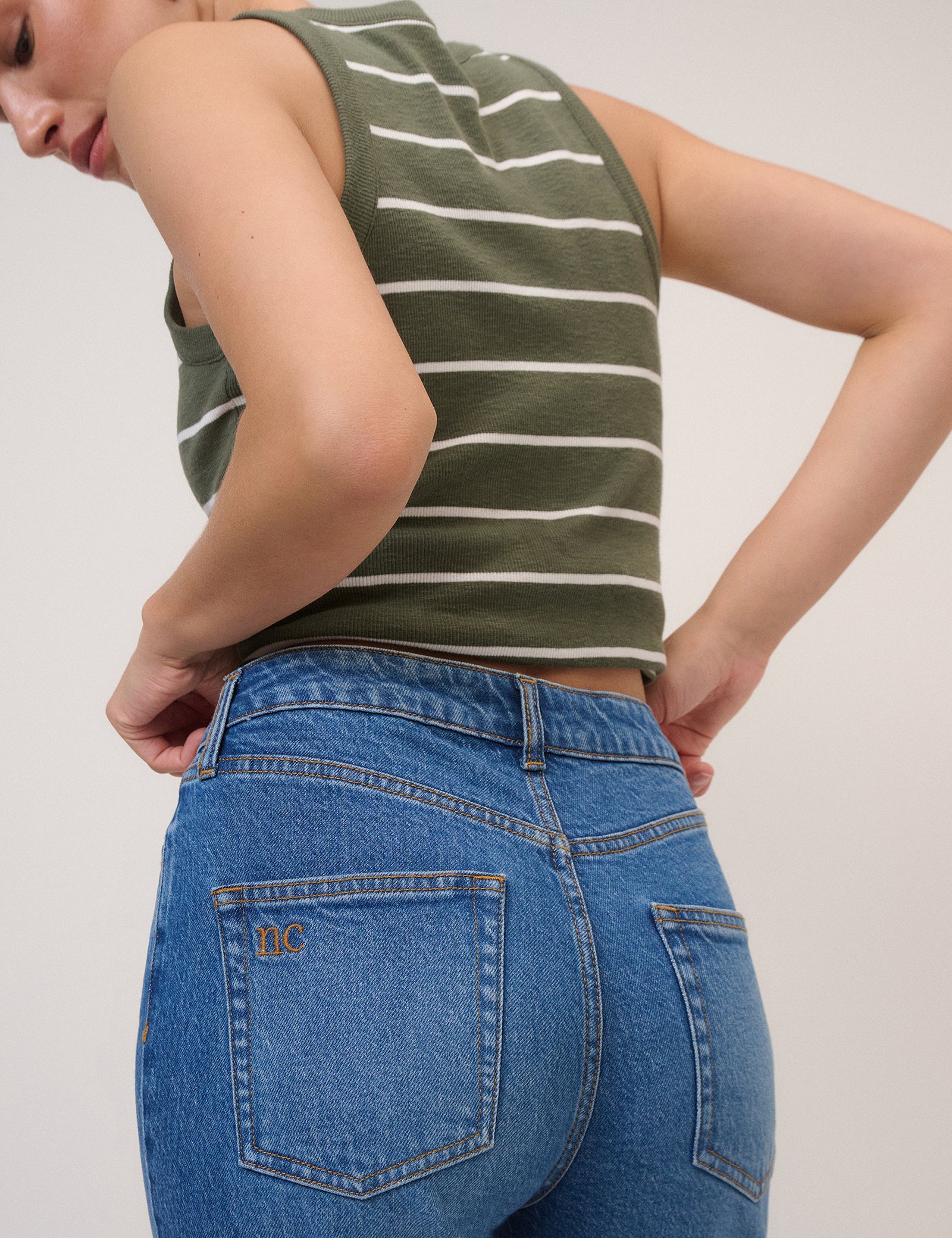 Blue High Rise Kingston Straight Leg Jeans - Image 3