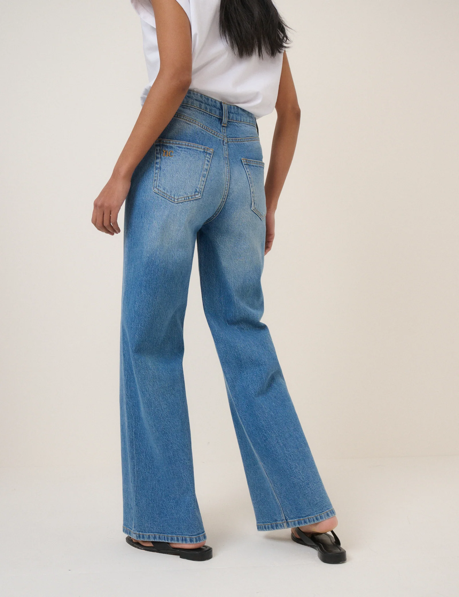 Blue High Rise Soho Wide Leg Jeans - Image 5