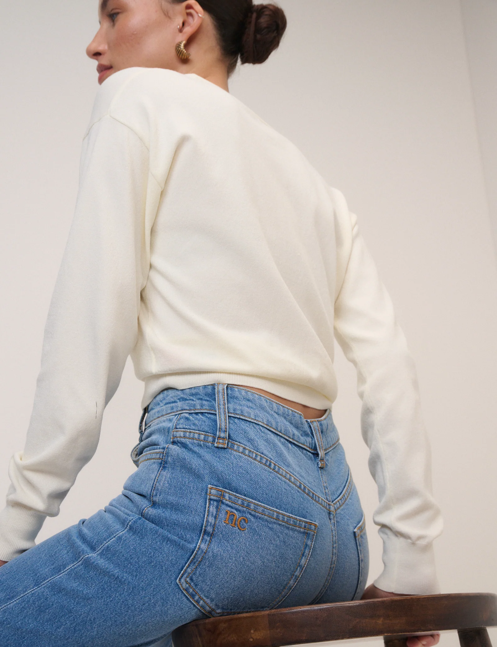 Blue Mid Rise Camden Tapered Jeans - Image 2