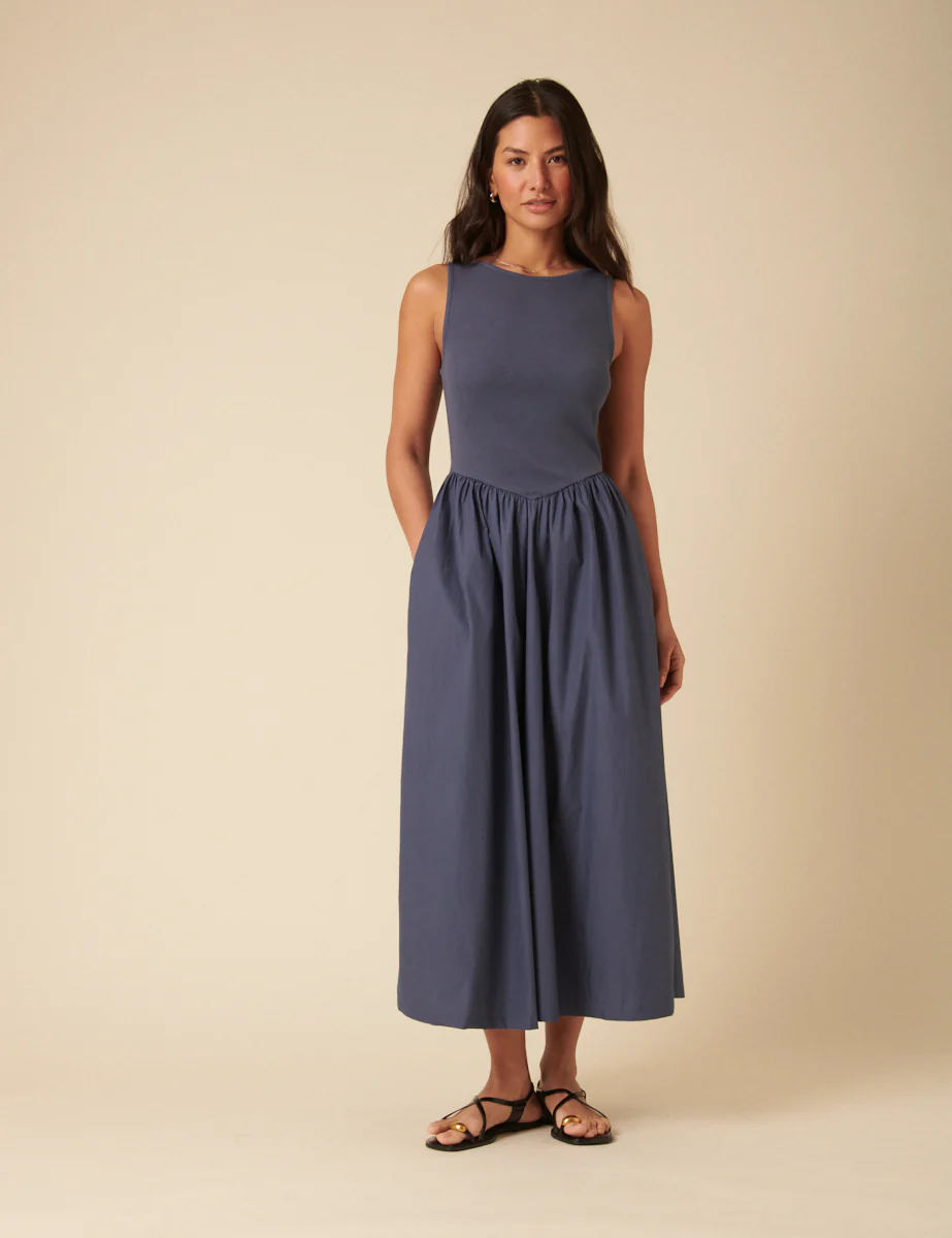 Blue Verity Midi Dress - Image 4