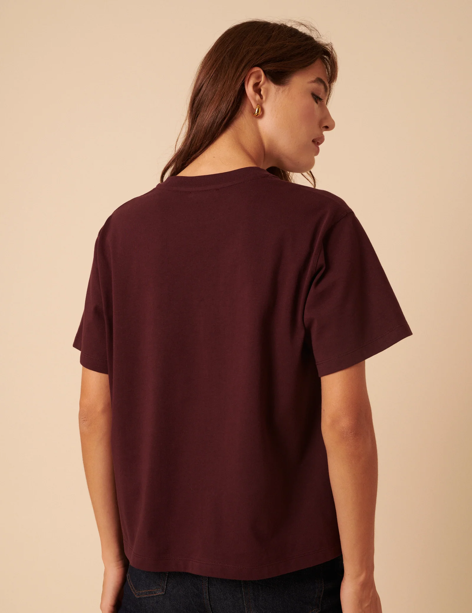 Burgundy Boxy Fit T-Shirt - Image 5
