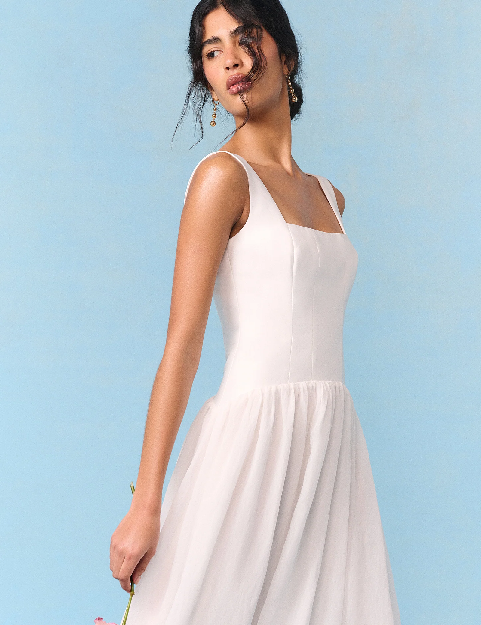 Bridal Ivory Corset Maxi Honey Maxi Dress - Image 2