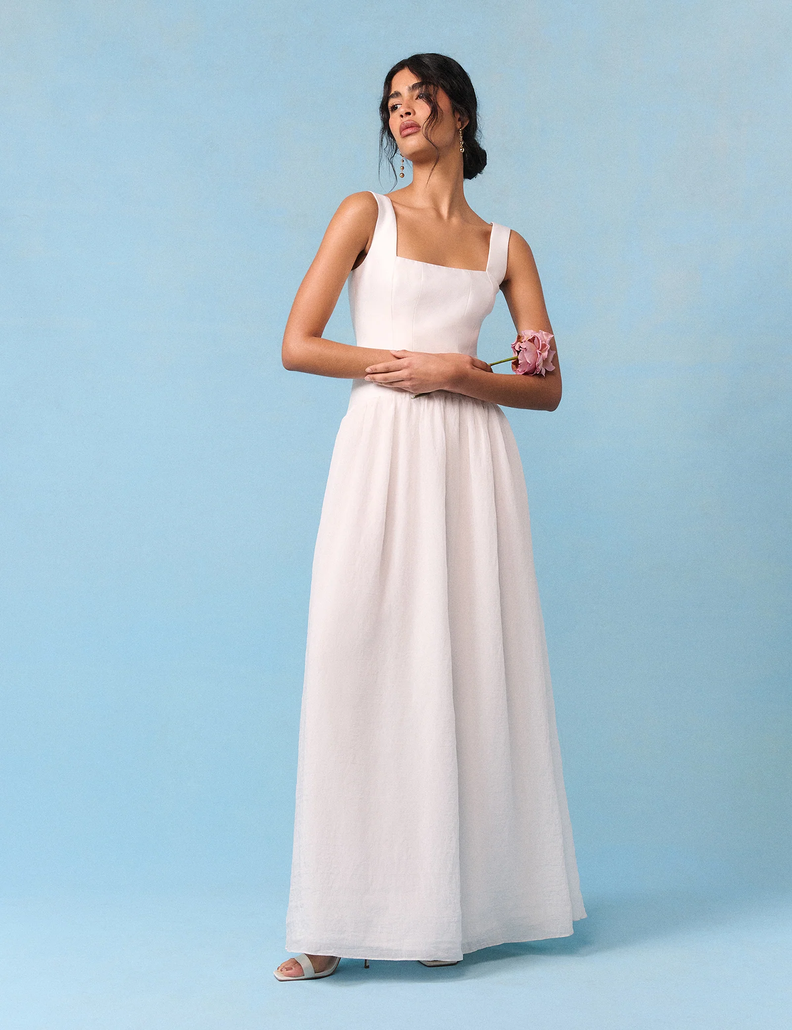 Bridal Ivory Corset Maxi Honey Maxi Dress - Image 3