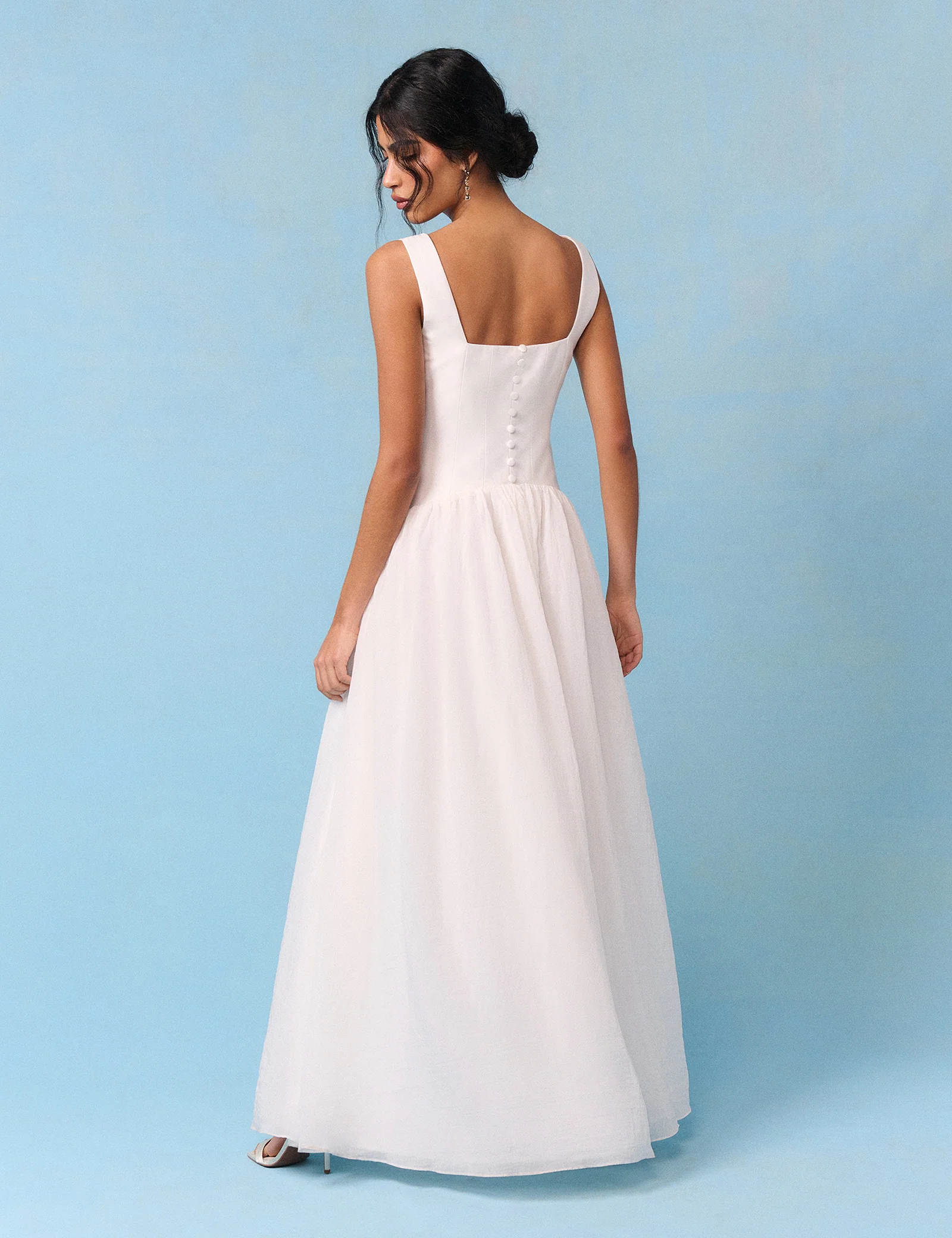 Bridal Ivory Corset Maxi Honey Maxi Dress - Image 5