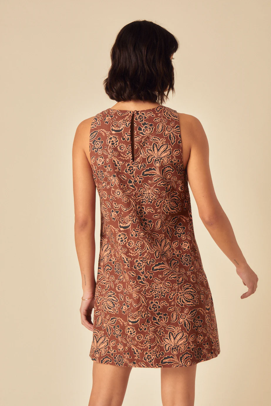 Brown Paisley Palermo Mini Dress - Image 5