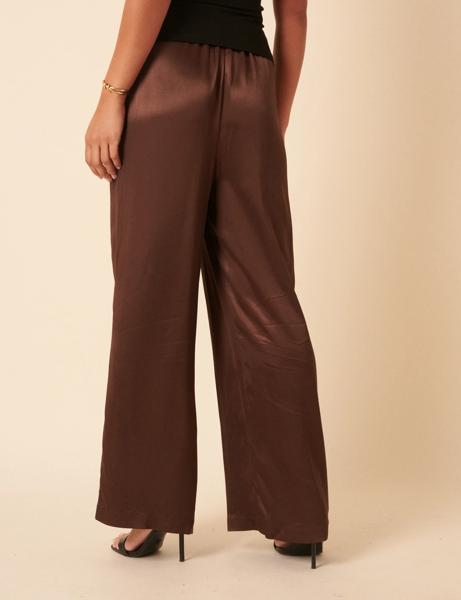 Brown Satin Wide Leg - Image 5