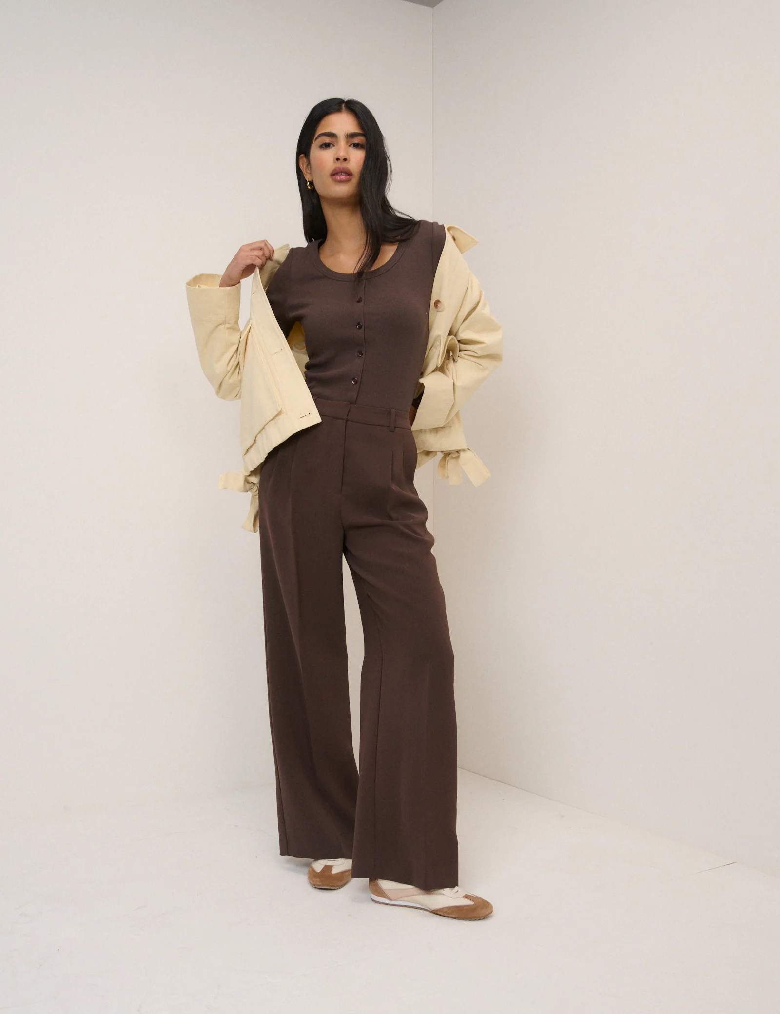 Brown Scoop Neck Top - Image 2