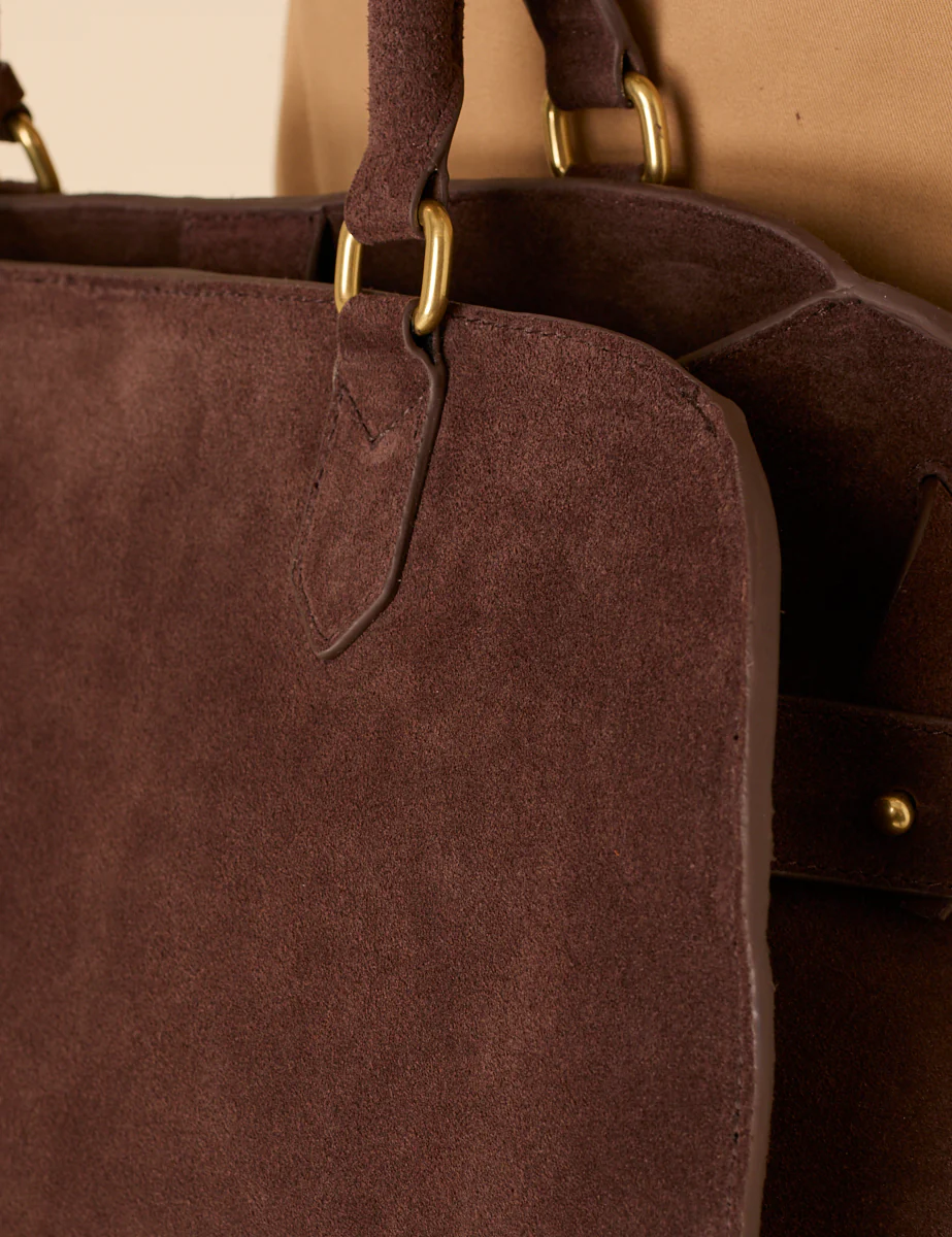 Brown Suede Shoulder Bag - Image 3