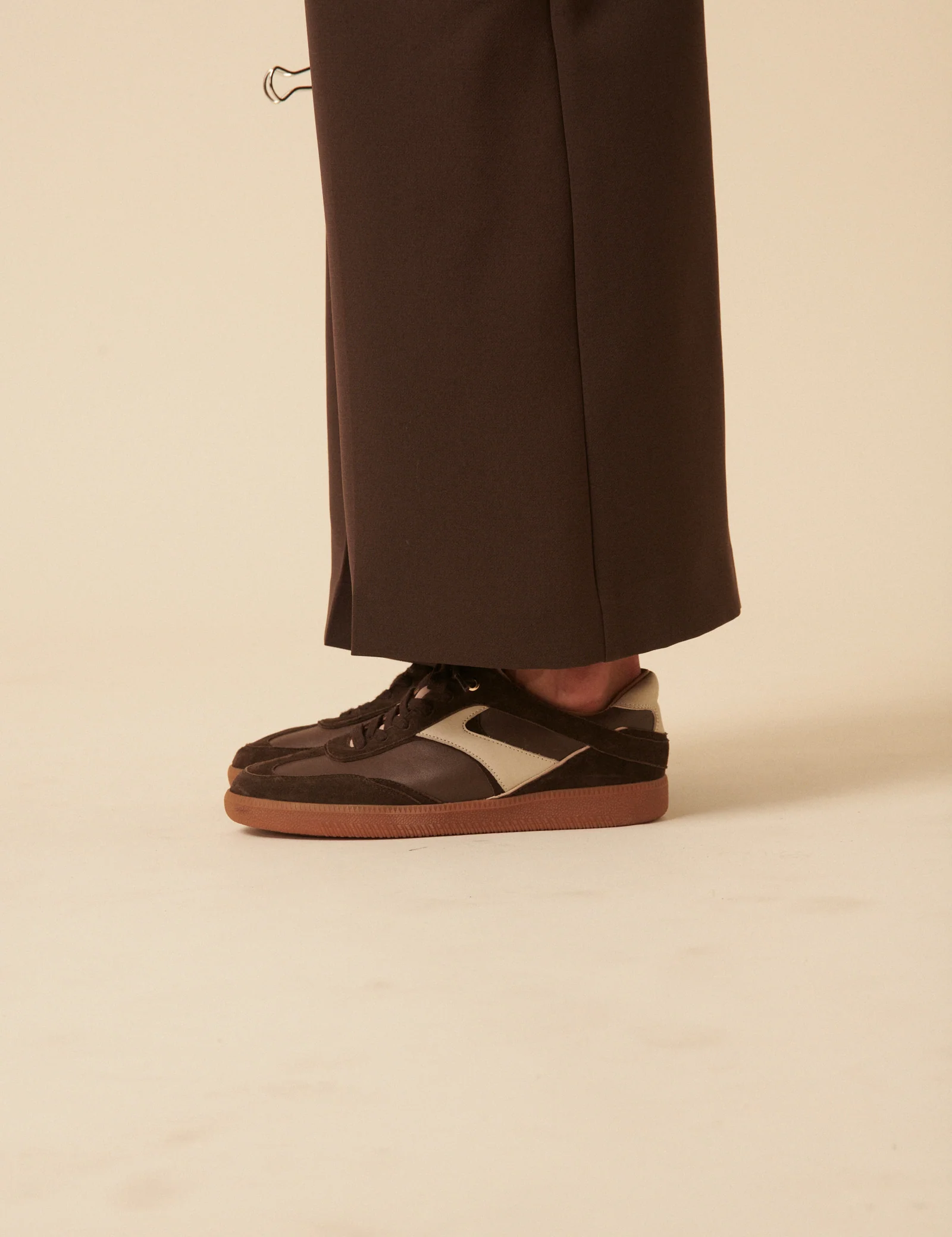 Brown Leather Trainers - Image 3