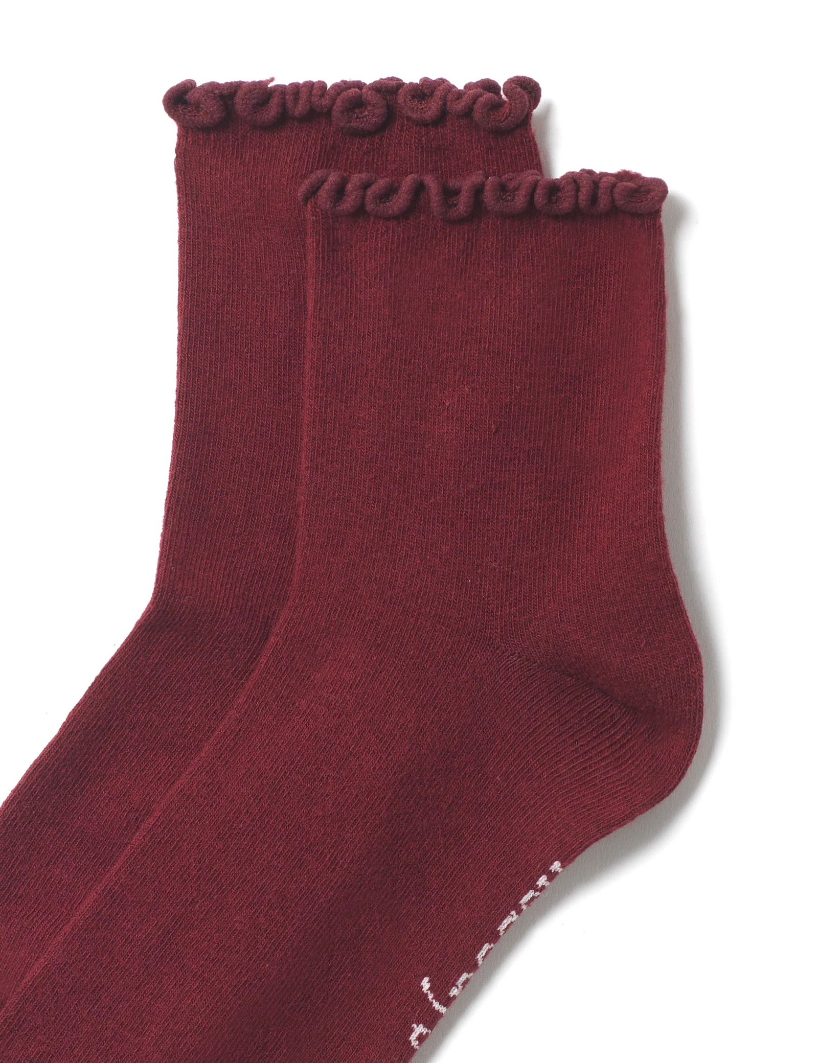 Burgundy Frill Socks - Image 2
