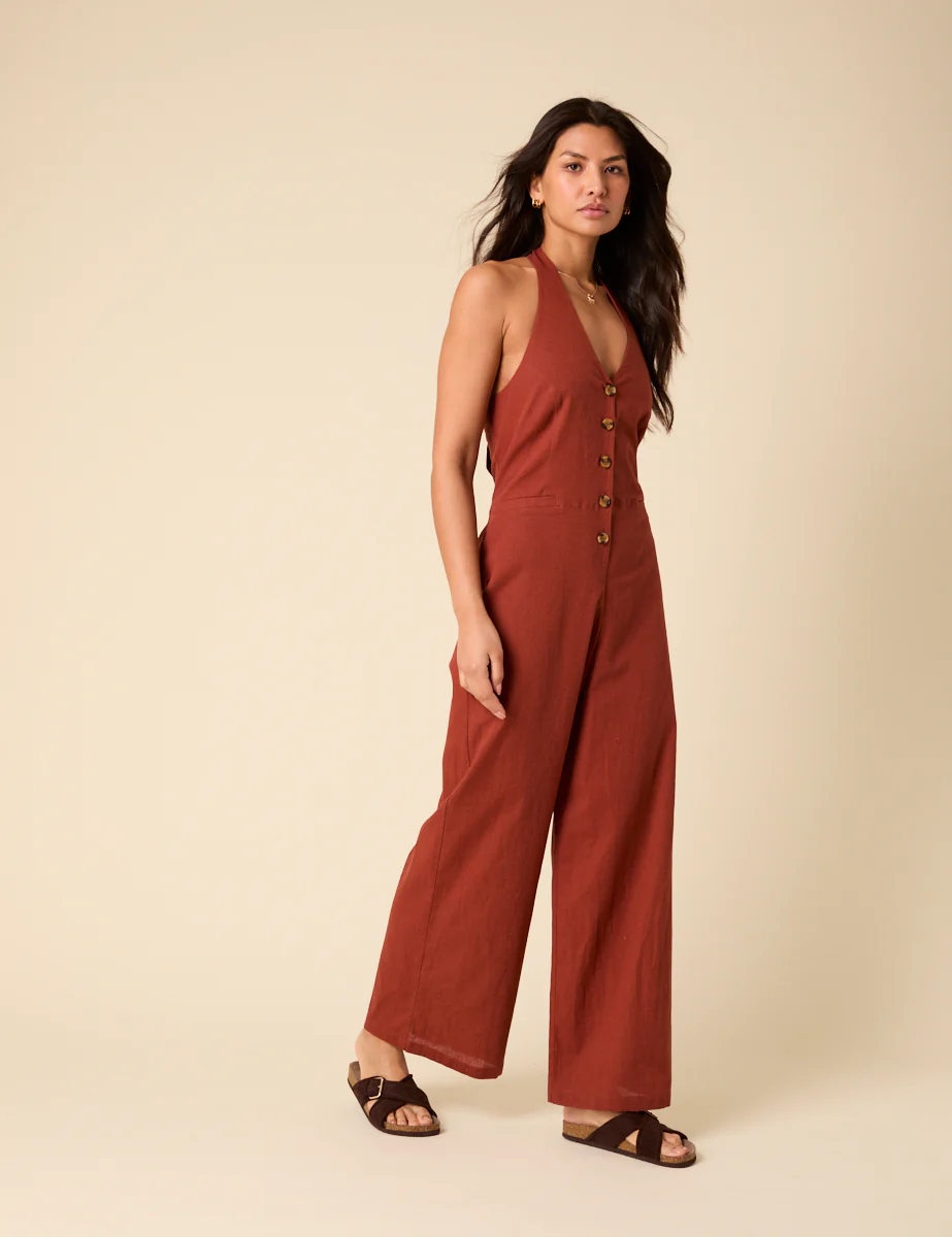 Burnt Orange Seema Jumpsuit - Image 5