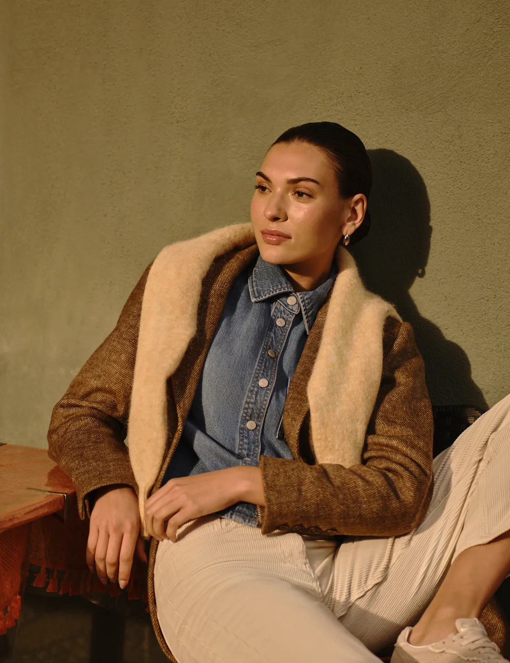 Butter Yellow Wool Blend Cardigan - Image 2