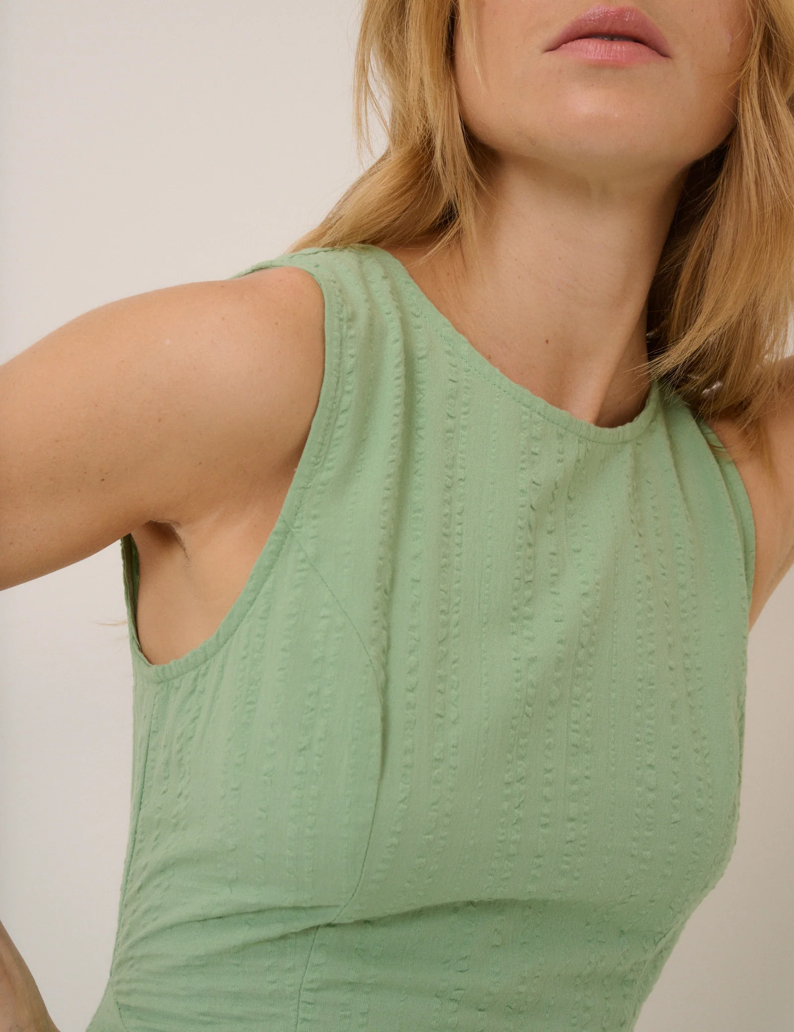 Green Drop Waist Cedar Midi Dress - Image 2