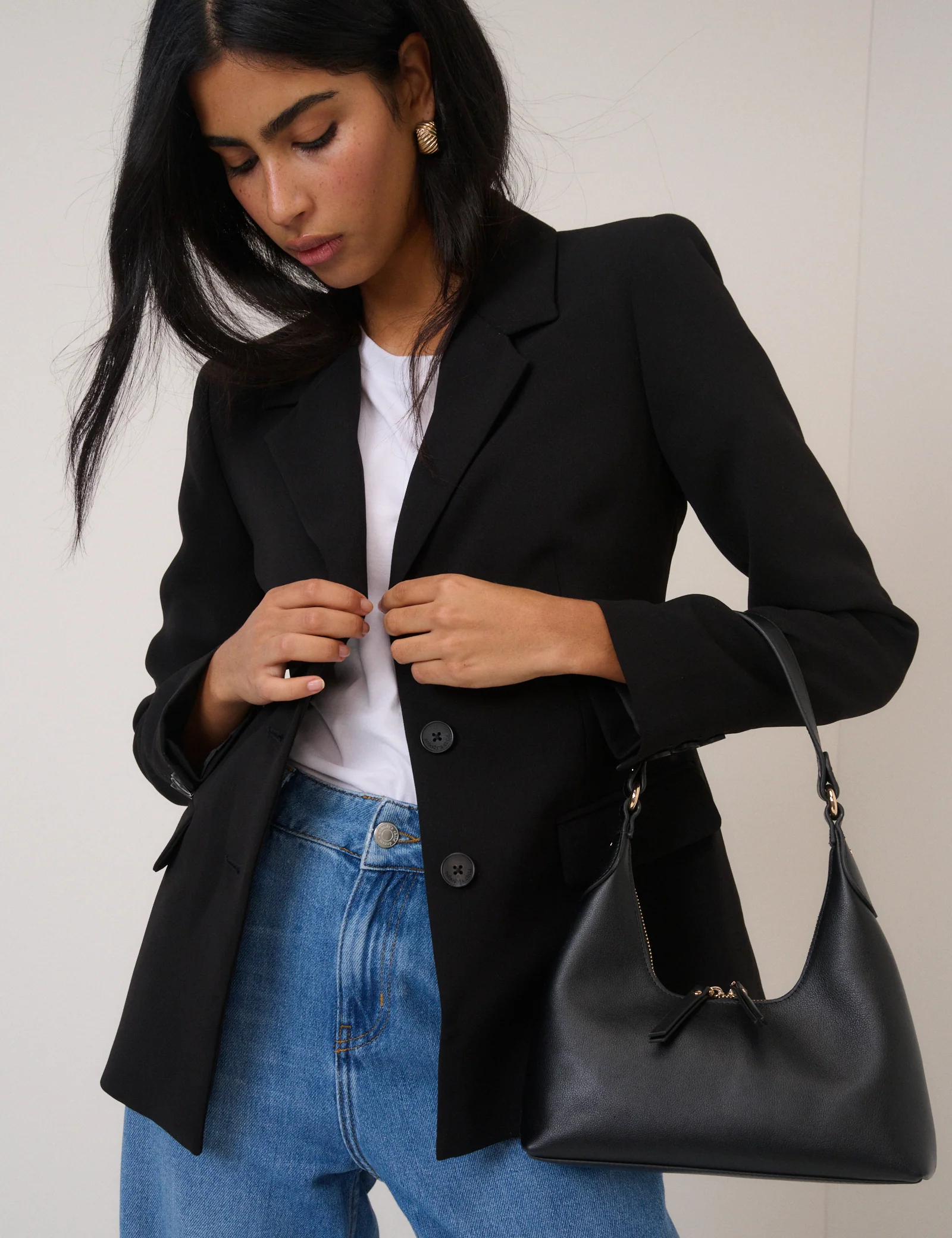 Black Cinched Blazer - Image 4
