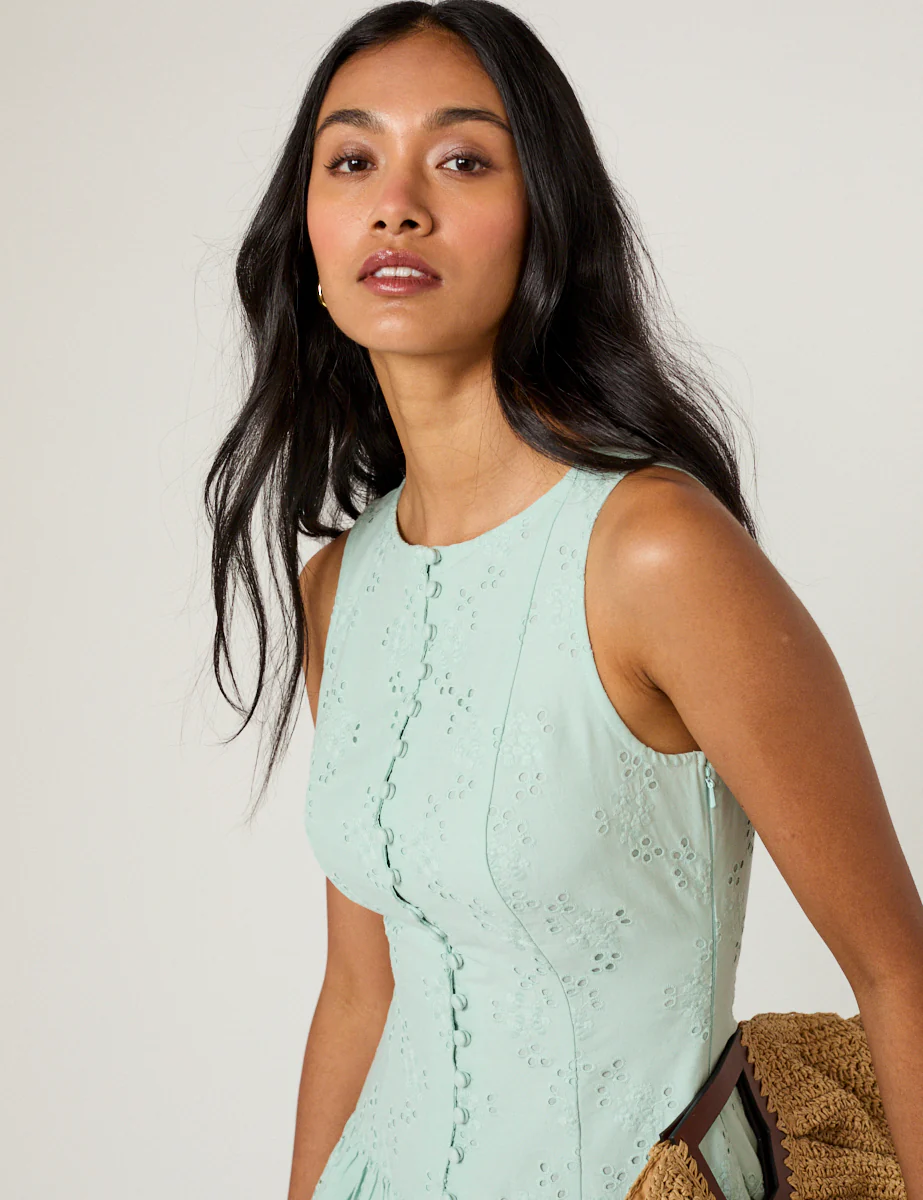 Mint Green Claudia Mini Dress - Image 3