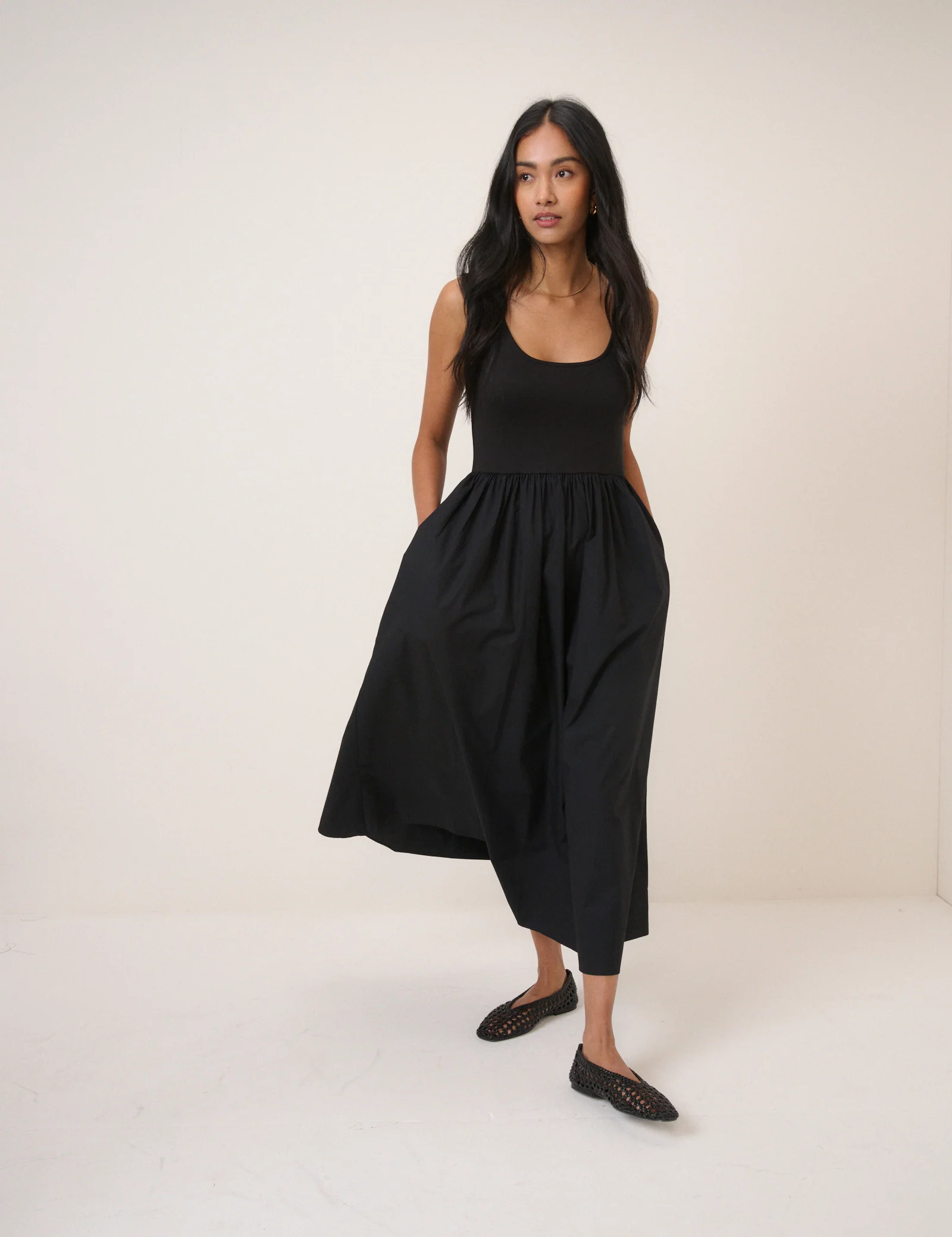 Black Sleeveless Colorado Midi Dress - Image 2