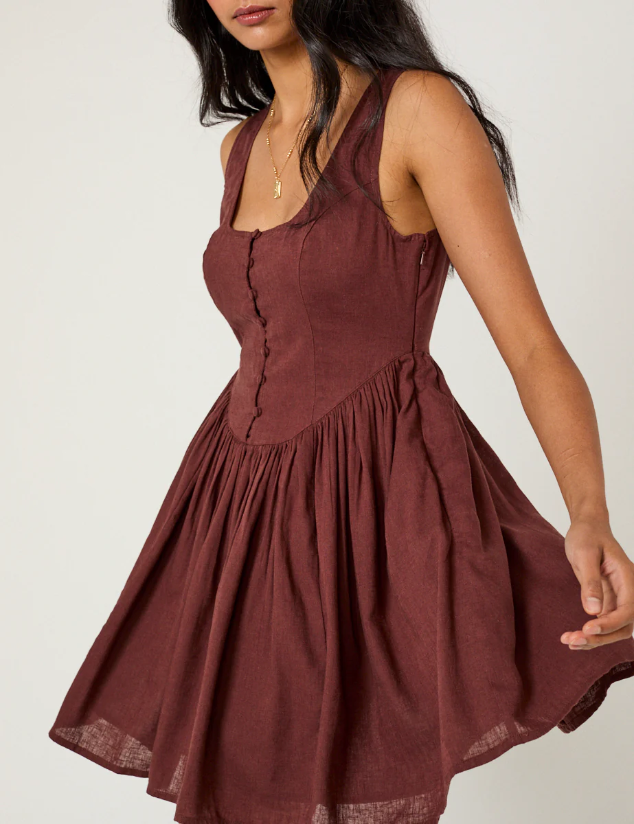 Brown Cora Mini Dress - Image 2
