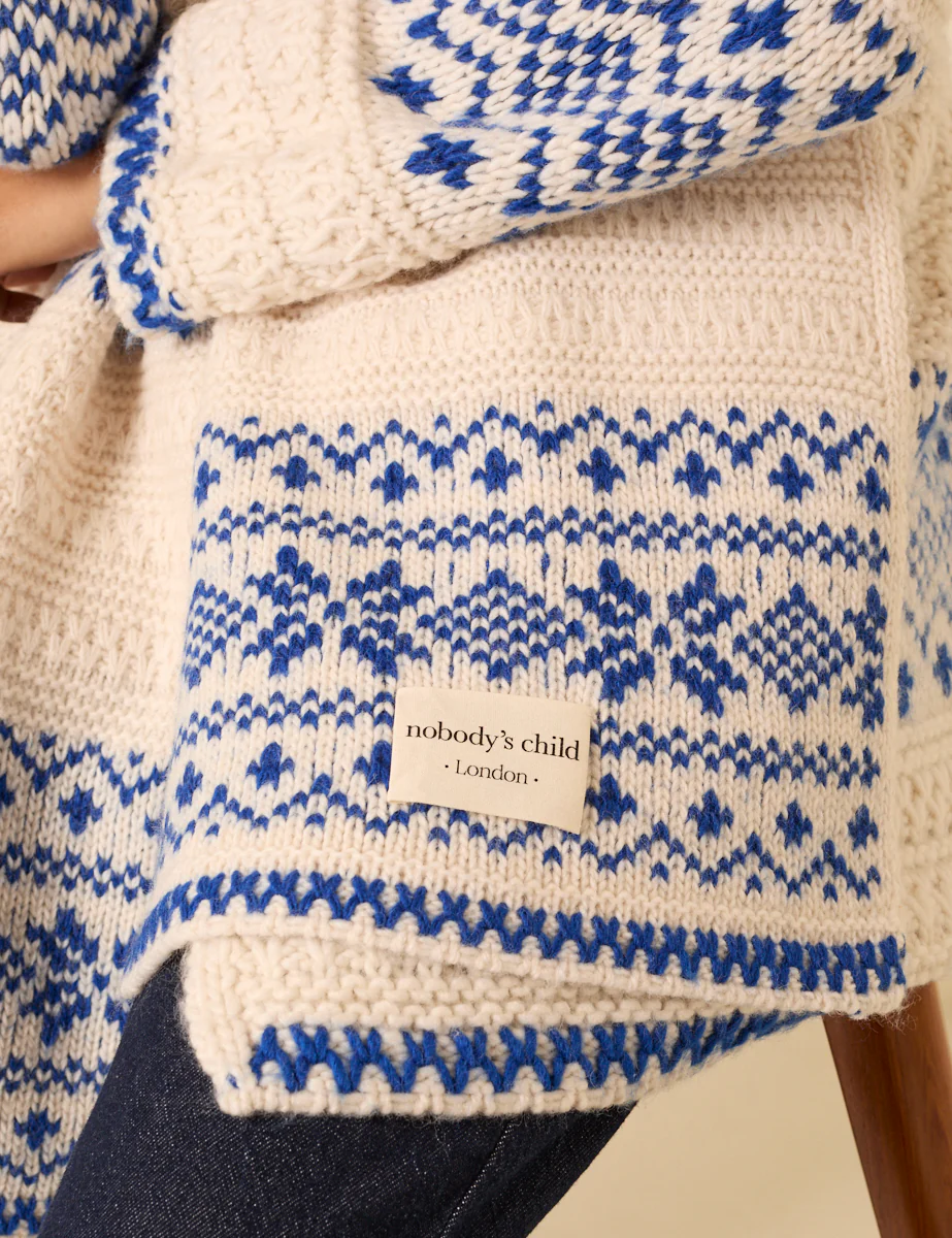 Cream Fair Isle Scarf - Image 2