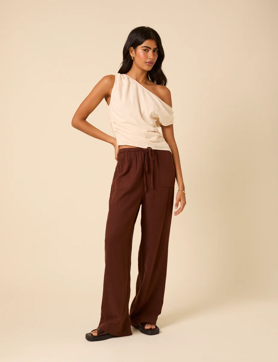 Cream One Shoulder Top - Image 4