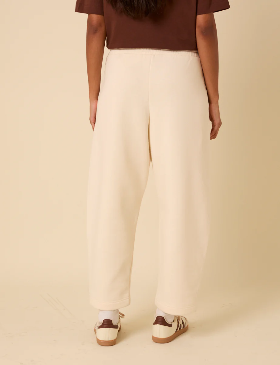 Cream Barrel Leg Joggers - Image 5