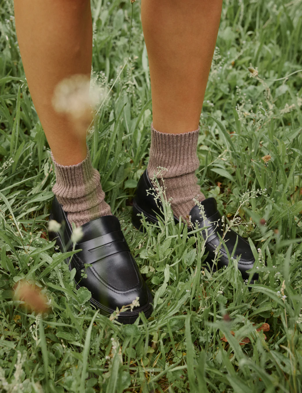 Cream Wool Blend Socks - Image 2