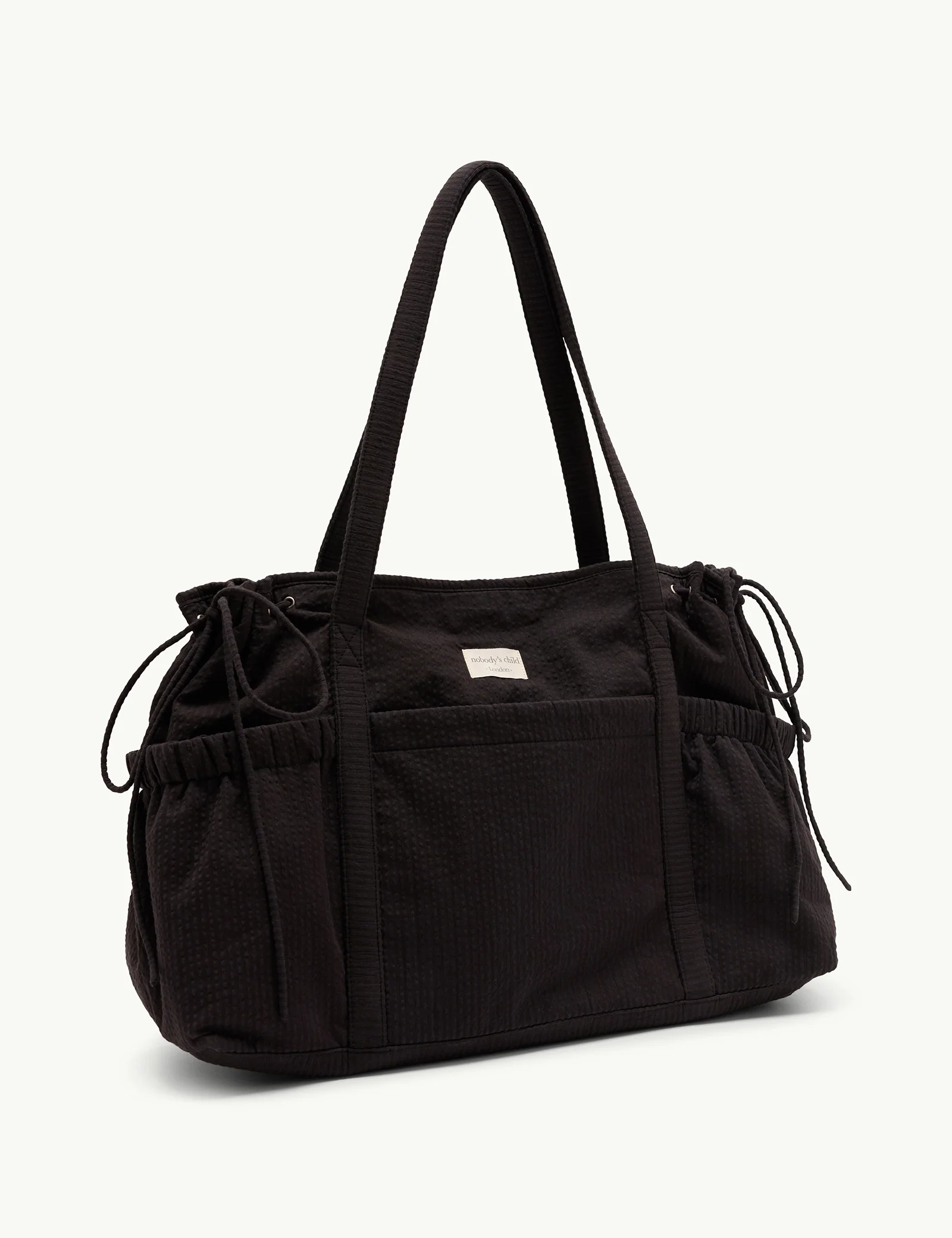 Black Cotton Holdall Bag - Image 3