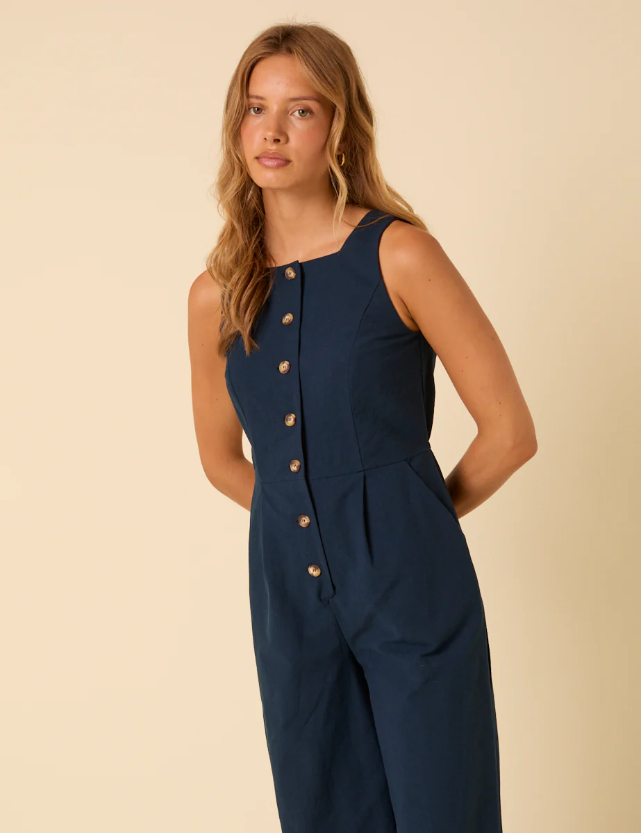 Dark Blue Tailored Peri Jumpsuit - Image 2