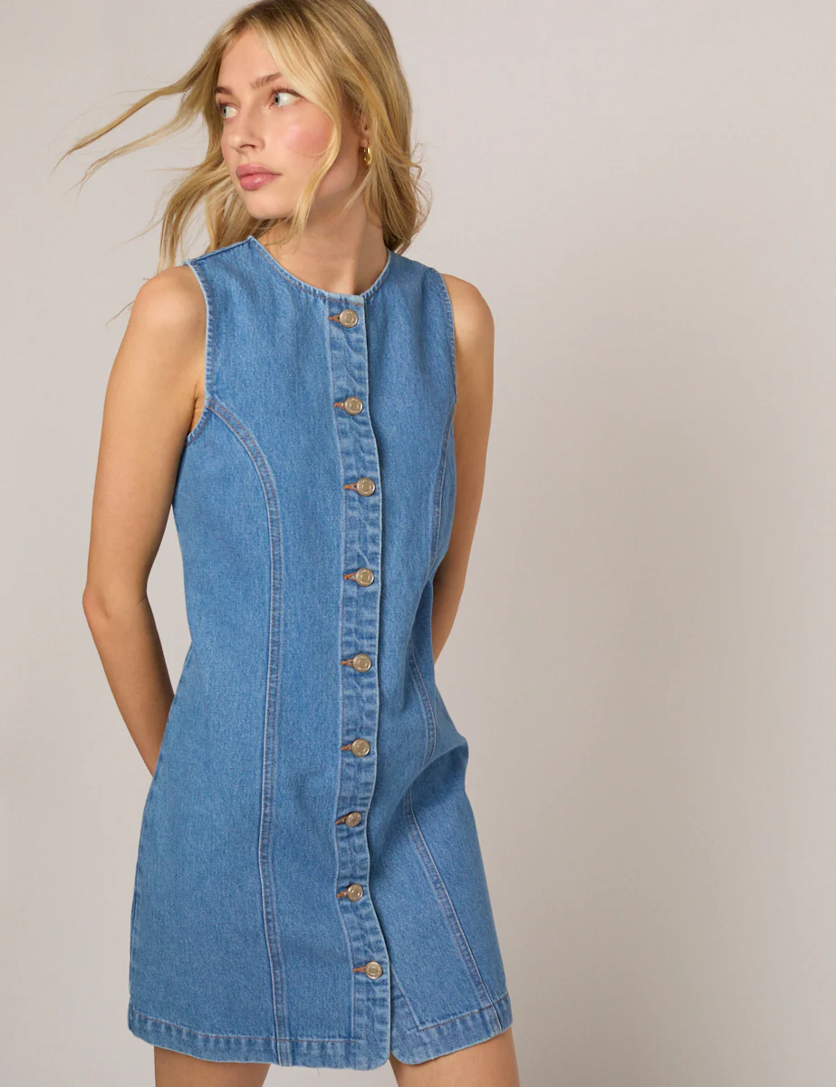 Blue Denim Ned Mini dress - Image 3