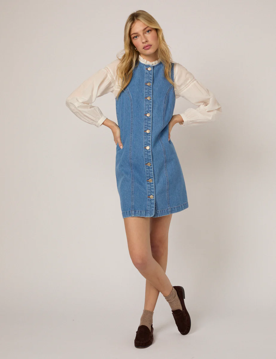 Blue Denim Ned Mini dress - Image 4