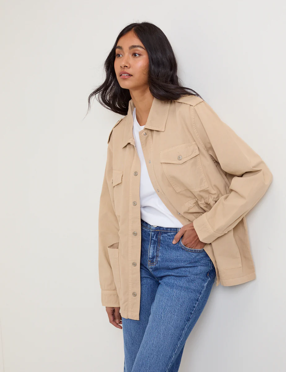 Cream Utility Jacket - Image 3