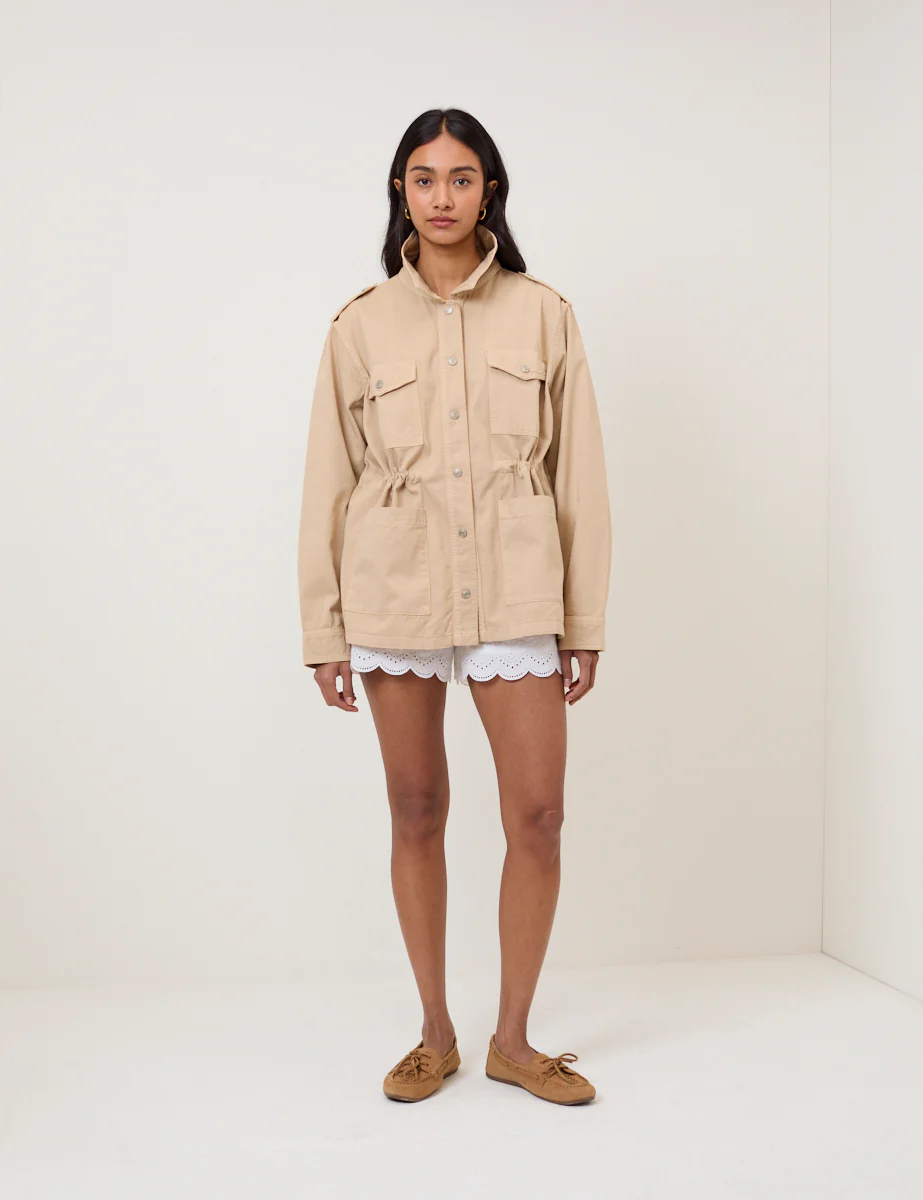 Cream Utility Jacket - Image 4