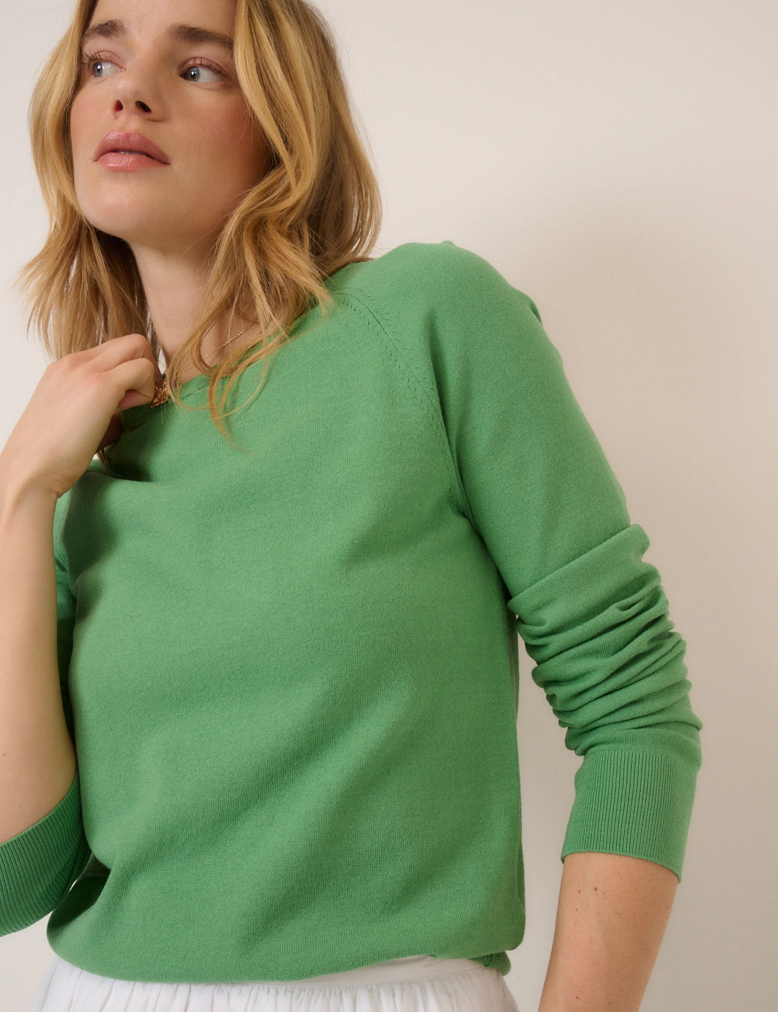 Green Crew Neck Jumper - Image 2